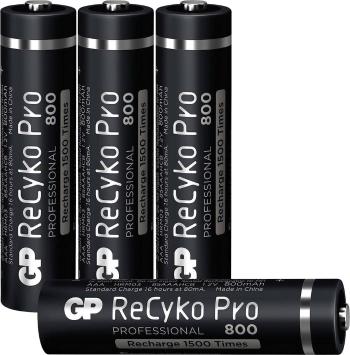 GP Batteries ReCyko+Pro HR03 mikrotužkový akumulátor typu AAA  Ni-MH 800 mAh 1.2 V 4 ks