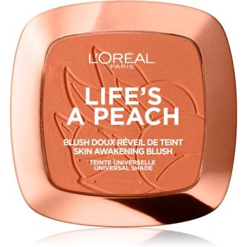 L’Oréal Paris Wake Up & Glow Life’s a Peach lícenka odtieň 01 Peach Addict 9 g