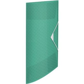 ESSELTE Colour Breeze A4 trojchlopňové s gumičkou, transparentné zelené (626223)