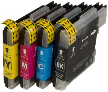 MultiPack BROTHER LC-980 + 20ks fotopapiera - kompatibilná cartridge, čierna + farebná, 1x6ml/3x5ml