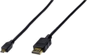Digitus HDMI prepojovací kábel #####HDMI-A Stecker, #####HDMI-Micro-D Stecker 2.00 m čierna AK-330109-020-S pozlátené ko