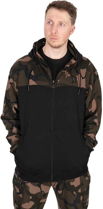 Fox Fishing Mikina LW Black/Camo Split Zip Hoody - M