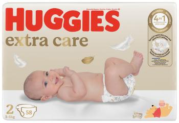 HUGGIES® Plienky jednorázové Extra Care 2 (3-6 kg) 58 ks