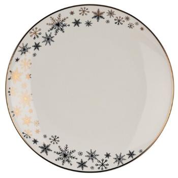 EH Porcelánový plytký tanier Snowflakes, 27 cm