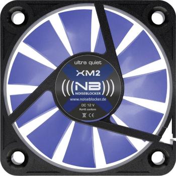 NoiseBlocker BlackSilent XM-2 PC vetrák s krytom čierna, modrá (transparentná) (š x v x h) 40 x 40 x 10 mm