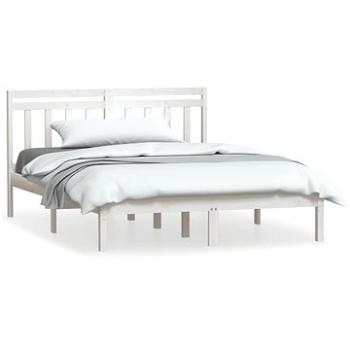 Rám postele biely masívna borovica 140 × 190 cm, 3100570