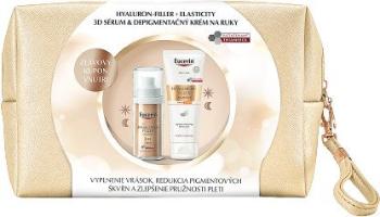 Eucerin Taštička HYALURON-FILLER + ELASTICITY 3D Sérum + Depigmentačný krém na ruky 2 ks