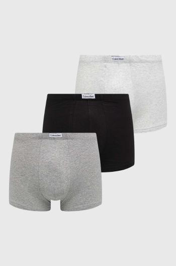 Boxerky Calvin Klein Underwear 3-pak pánske, šedá farba