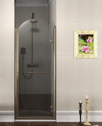 GELCO - ANTIQUE sprchové dvere 800mm, číre sklo, pravé, bronz, svetlý odtieň GQ1380RCL