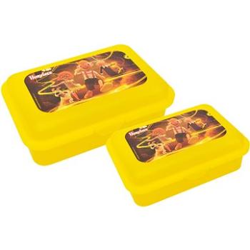 Súprava desiatových boxov, 2-dielna, Hurvínek Múzeum žltá (8590121507479)