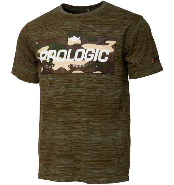 Prologic tričko bark print t shirt burnt olive green - xxl