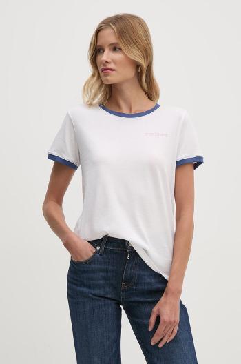 Bavlnené tričko Pepe Jeans ELISE dámske, biela farba, PL505878