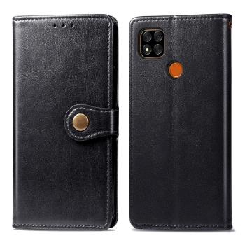 LEATHER BUCKLE Peňaženkový obal Xiaomi Redmi 9C čierny