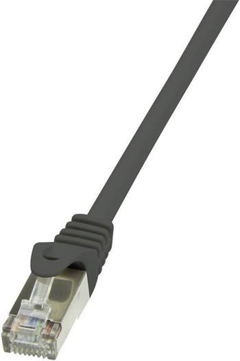 LogiLink CP2063S RJ45 sieťové káble, prepojovacie káble CAT 6 F/UTP 3.00 m čierna s ochranou 1 ks