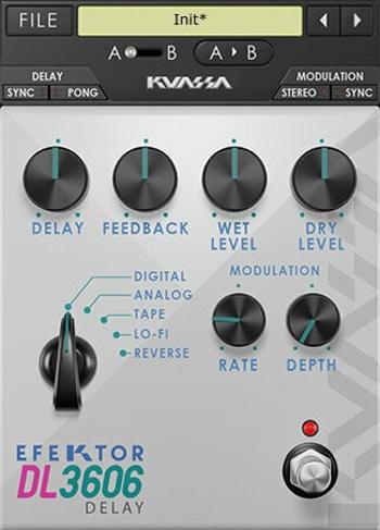 KUASSA Efektor DL3606 Delay (Digitálny produkt)