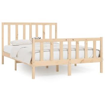 Rám postele masívne drevo 140 × 200 cm, 3106833