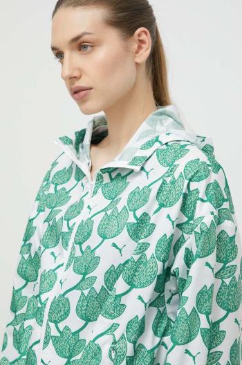 Bunda Puma dámska,zelená farba,prechodná,oversize,624976