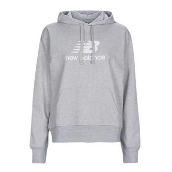 New Balance  Mikiny Essentials Stacked Logo Hoodie  Šedá