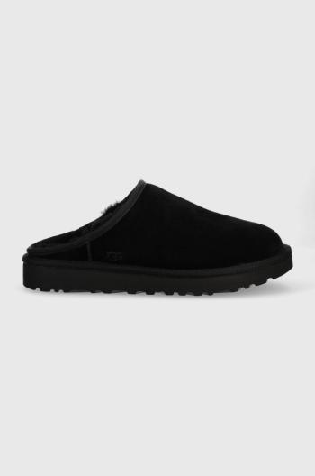 Semišové papuče UGG M Classic Slip-on čierna farba