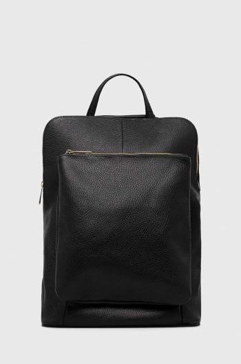 Kožený ruksak Answear Lab dámsky, čierna farba, veľký, jednofarebný