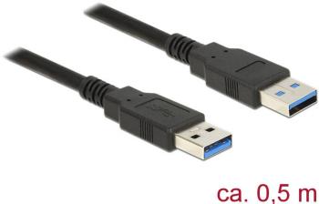 Delock #####USB-Kabel #####USB 3.2 Gen1 (USB 3.0 / USB 3.1 Gen1) #####USB-A Stecker, #####USB-A Stecker 50.00 cm čierna