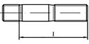 TOOLCRAFT  TO-6861321 skrutky závrtné M10 55 mm  DIN 939   ocel  100 ks