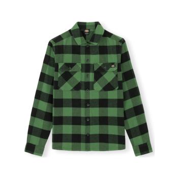 Dickies  New Sacramento Shirt - Green  Košele s dlhým rukávom Zelená