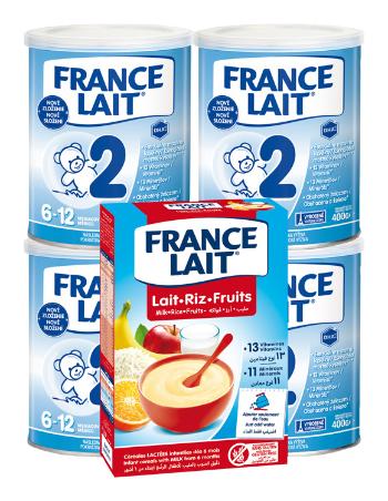 France Lait 2 + FL kaša ryžová ovocná 250g dojčenské mlieko