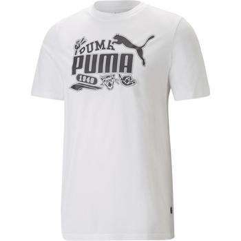 Puma  Tielka a tričká bez rukávov GRAPHICS Icon Tee  Biela