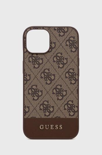 Puzdro na mobil Guess Iphone 14 6,1" hnedá farba