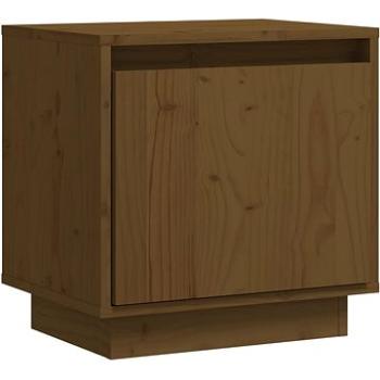 SHUMEE Nočný stolík medovo hnedý 40 × 30 × 40 cm masívne borovicové drevo, 813311