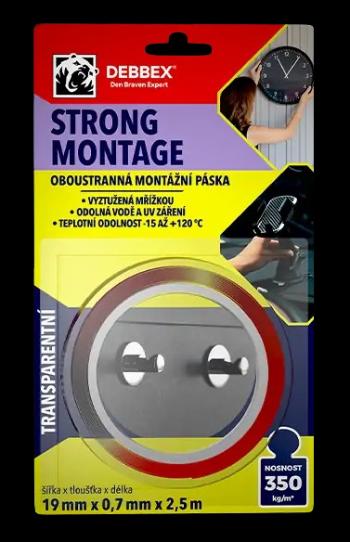 DEBBEX STRONG MONTAGE - Obojstranná montážna páska 19mm x 0,7mm x 2,5m