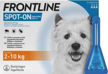 Frontline Spot-on pre psy S (2-10 kg) 3 ks