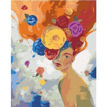 Maľovanie podľa čísel – Ryšavá žena s kvetinami (HRAbz33392nad)