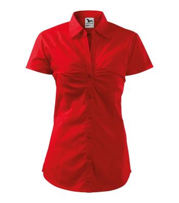 MALFINI Dámska košeľa s krátkym rukávom Chic - Červená | S