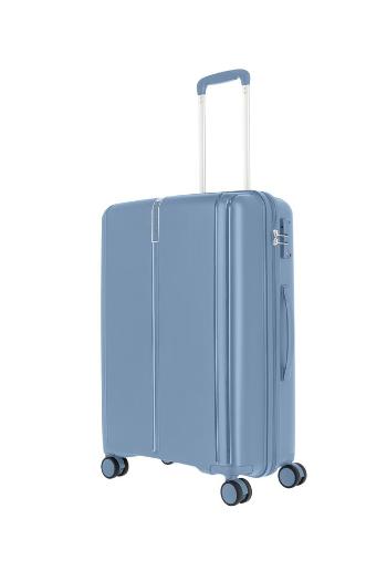 Travelite Skořepinový cestovní kufr Vaka 4w Bluegrey M 59 l