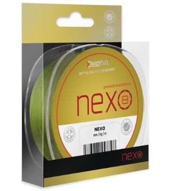 Delphin splietaná šnúrka nexo 8 green-priemer 0,18 mm / nosnosť 25,6 lb / návin 1300 m