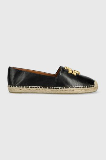 Kožené espadrilky Tory Burch Eleanor Espadrille čierna farba, 86567