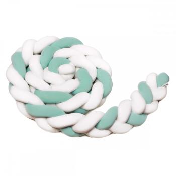 Copánkový mantinel 360 cm - mätový-biely Mint Bed snake