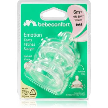 Bebeconfort Emotion Medium to Rapid Flow cumlík na fľašu 6 m+ 2 ks