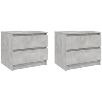 SHUMEE Nočné stolíky 2 ks betónovo sivé 50 × 39 × 43,5 cm drevotrieska, 806202