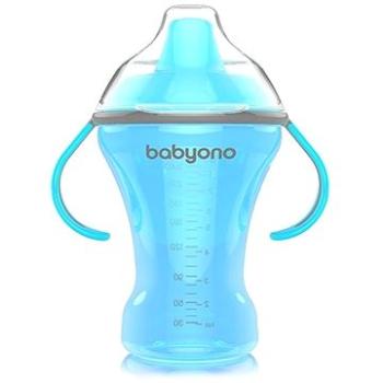 BabyOno netečúci hrnček s tvrdým náustkom 260 ml, modrý