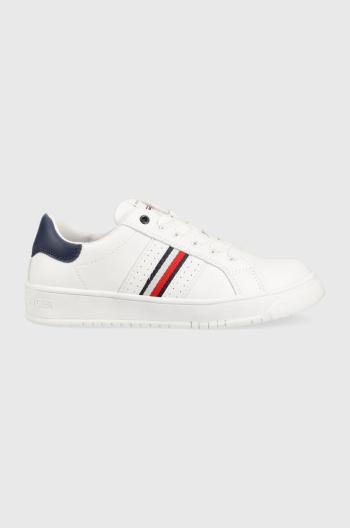 Detské tenisky Tommy Hilfiger biela farba