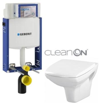 GEBERIT KOMBIFIX ECO, nádržka UP 320 bez tlačidla + WC CERSANIT CLEANON CARINA + SEDADLO 110.302.00.5 CA1