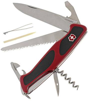Victorinox RangerGrip 55 0.9563.C švajčiarsky vreckový nožík  Počet funkcií 12 červená, čierna