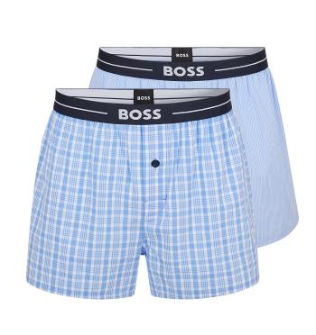 BOSS - trenky 2PACK natural pure cotton blue combo with color waist (HUGO BOSS)-L (90-98 cm)