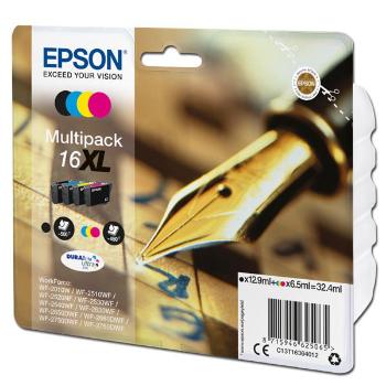 EPSON T1636 (C13T16364012) - originálna cartridge, čierna + farebná, 12,9ml/3x6,5ml