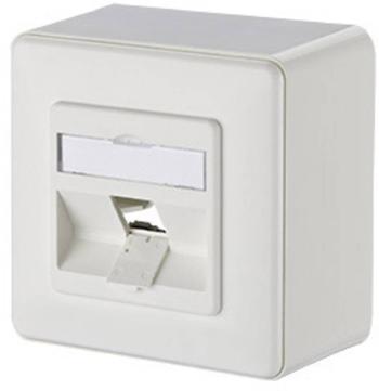 Metz Connect sieťová zásuvka na omietku neopatrené špecifikáciou 1 port čisto biela