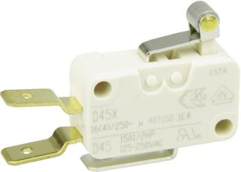 ZF mikrospínač D45U-V3RA 250 V/AC 16 A 1x zap/(zap)  bez aretácie 1 ks