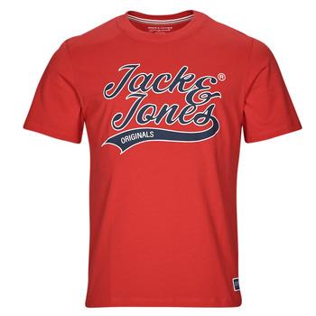 Jack & Jones  Tričká s krátkym rukávom JORTREVOR UPSCALE SS TEE CREW NECK  Červená
